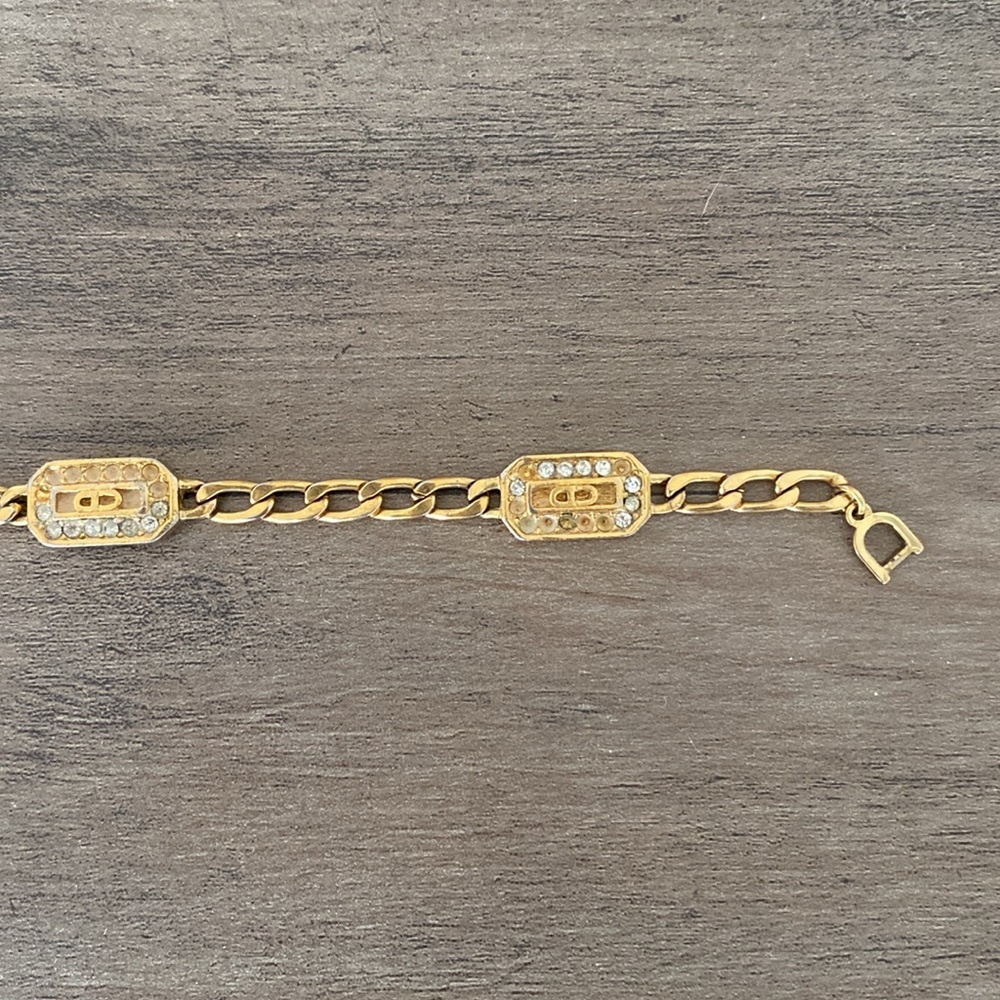 Christian Dior bracelet vintage missing rhinestones - Picture 10 of 12